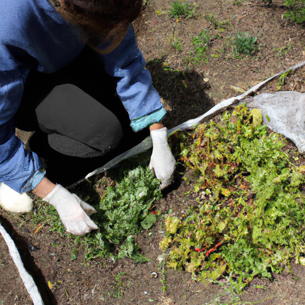 Person planting different crops outdoors